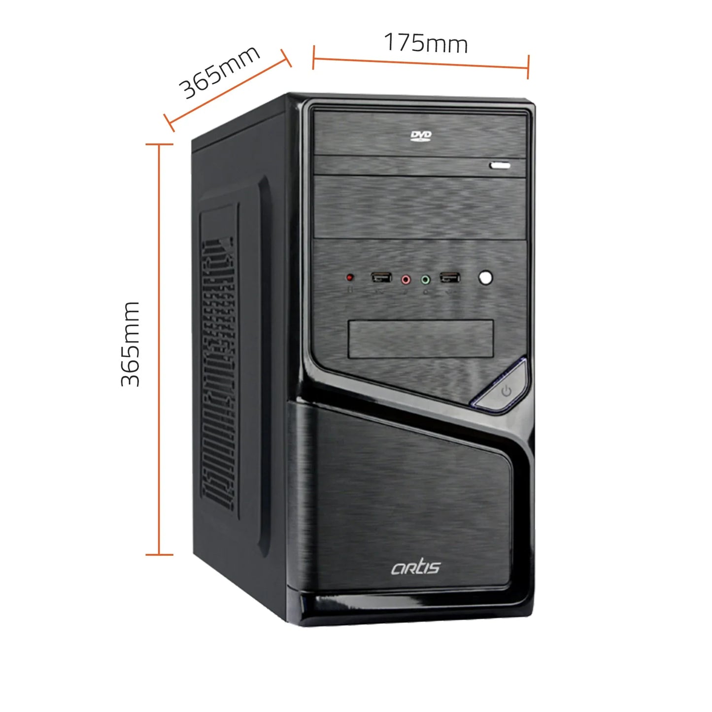 3330 3.0 Computer Cabinet Support Micro ATX Motherboard,1 x 80mm Fan with 400W Power Supply