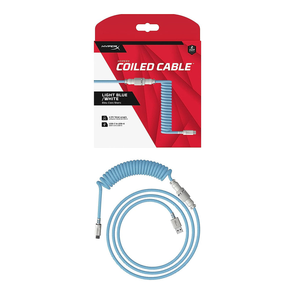 HyperX Coiled Cable (Light Blue/White)