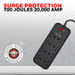 HONEYWELL SURGE PROTECTOR, 8 UNIVERSAL SOCKETS