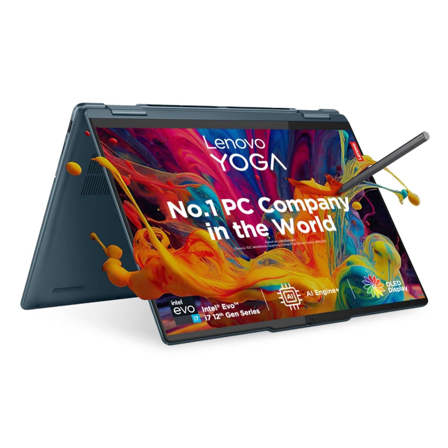 LENOVO YOGA 7 INTEL CORE I7-1360P 14 INCH(35.5CM) OLED 2-IN-1 400NITS LAPTOP(16GB/1TB SSD/WIN 11/OFFICE 2021/BACKLIT KB/DIGITAL PEN/1YR WARRANTY/ALEXA/3 MONTH GAME PASS/TIDAL TEAL/1.49KG), 82YL0099IN