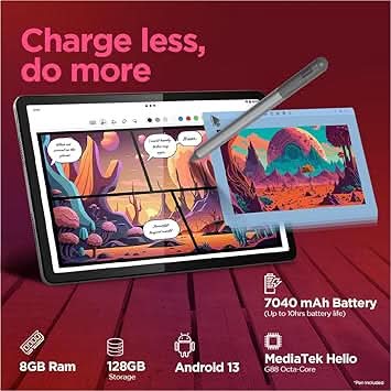 Lenovo MediaTek Helio G88 Octa Core, 8GB, 128GB, 4G calling and WiFi ZADB0173IN