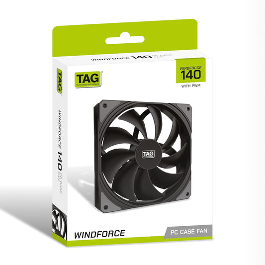 TAG Windforce 140mm Cabinet Fan ( Black ) ( Single Pack )