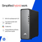HP OmniDesk Slim, 13th Gen Intel Core i3-13100 (8GB DDR5, 512GB SSD), Win11, M365* Office 24, Meteor Silver, 3.8kg, Black Wired Keyboard, UHD Graphics, S03-0001in