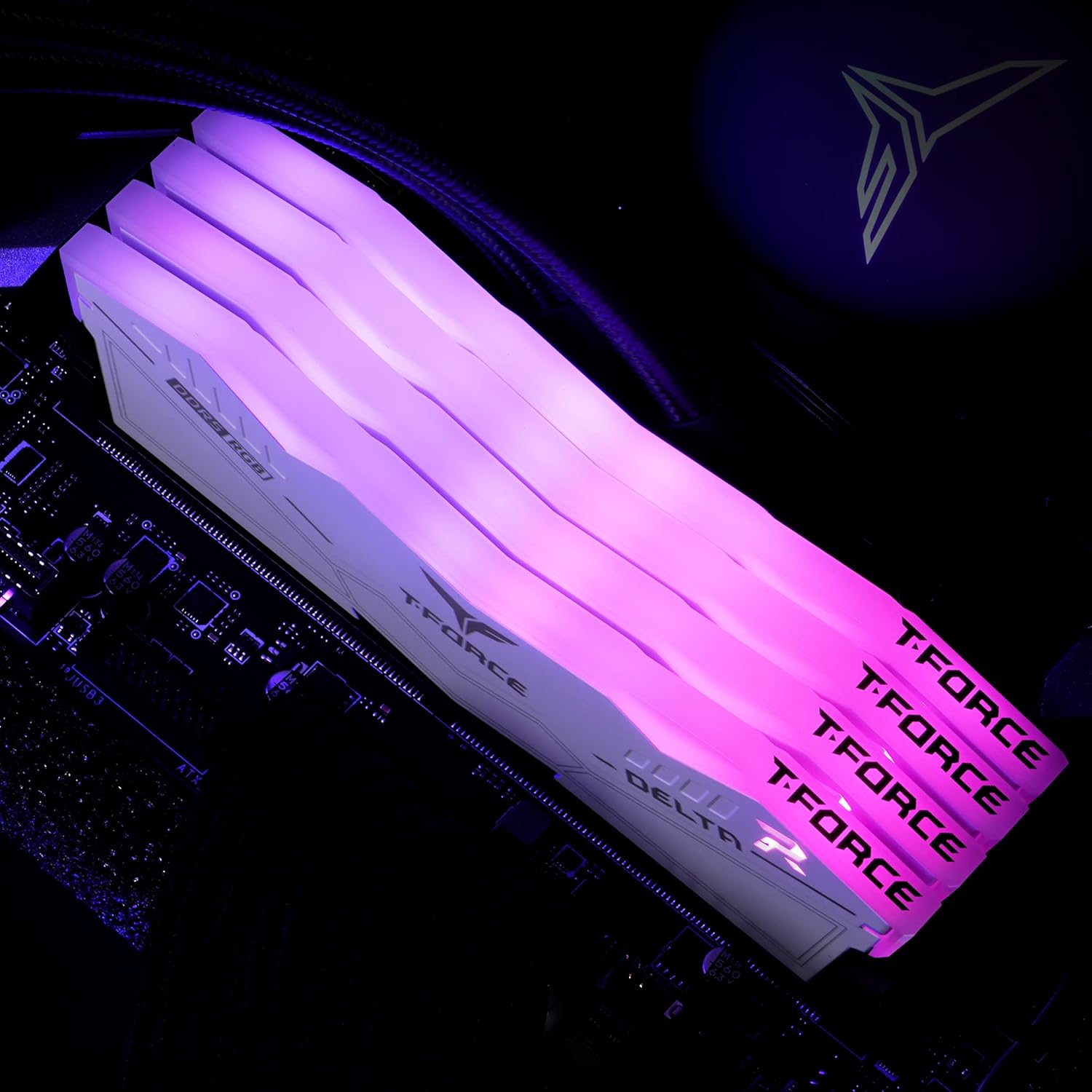 TEAMGROUP T-FORCE DELTA RGB 32GB (16GBX2) DDR5 7200MHZ DESKTOP RAM (WHITE)
