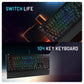 COSMIC BYTE CB-GK-29 BLACK EYE PRO (BLACK) GAMING KEYBOARD BLUE SWITCH RGB