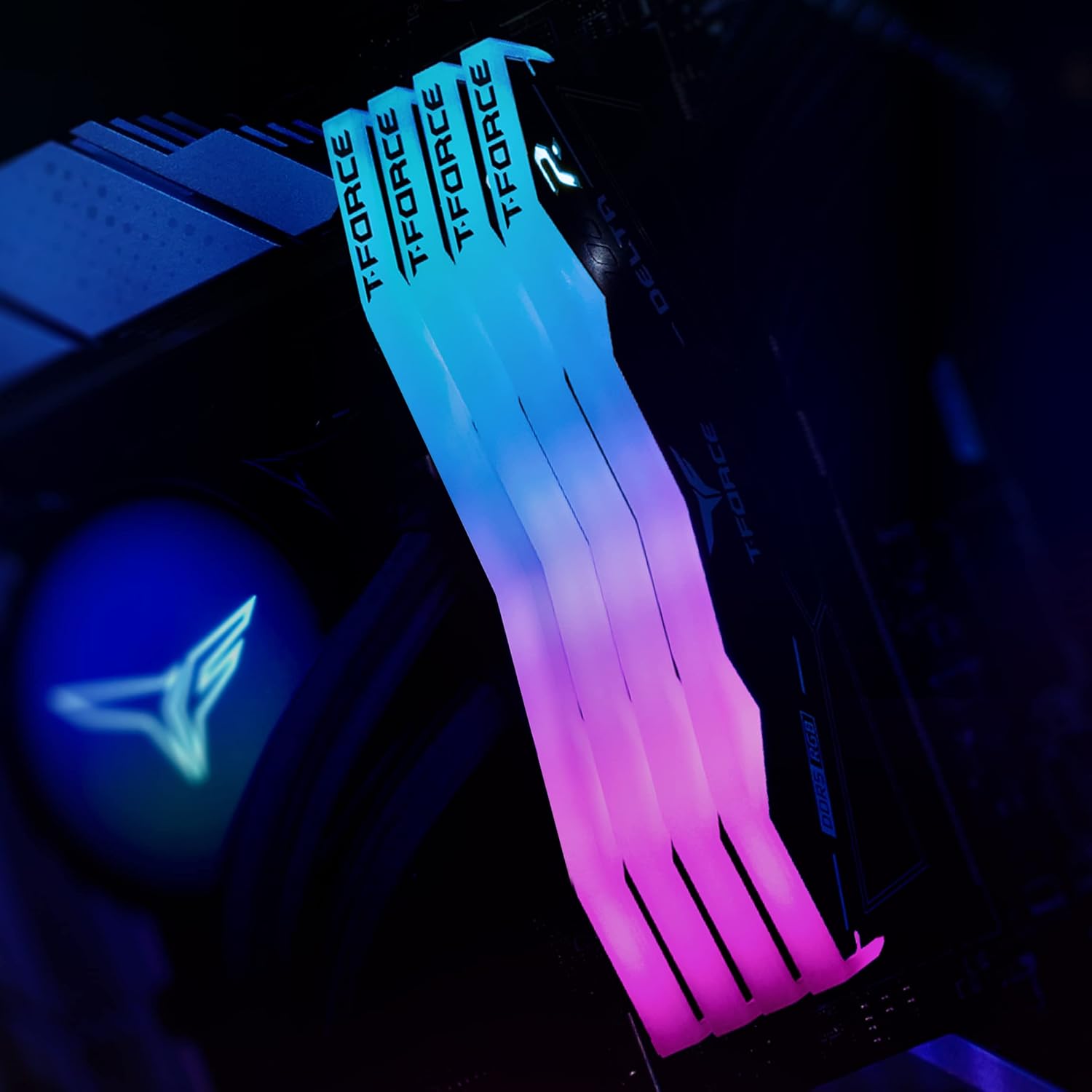 TEAMGROUP T-FORCE DELTA RGB 64GB (32GBX2) DDR5 6000MHZ DESKTOP RAM (BLACK)