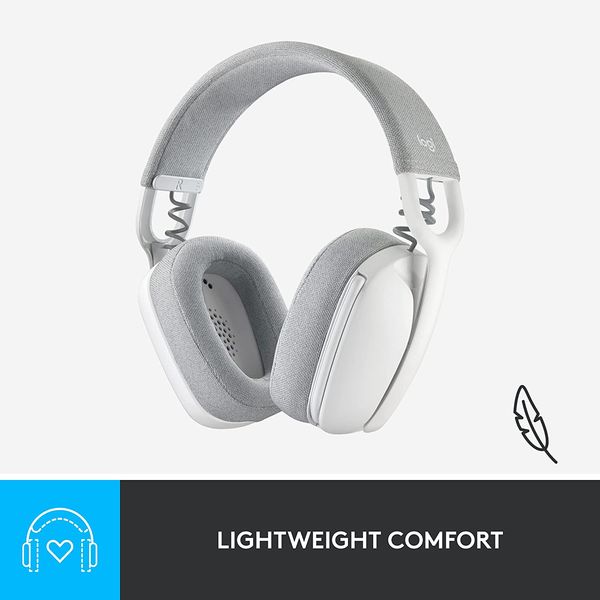 LOGITECH Zone Vibe 100 Lightweight RGB Wireless Stereo Gaming Headphone ( Off-White ) ( PC )