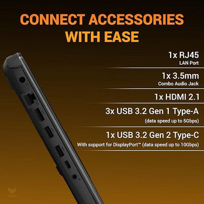 ASUS TUF A16 (2025), AMD Ryzen 7 7445HS, RTX 4050-6GB, 16GB RAM, 512GB SSD, FHD+, 16", 40 cm, Windows 11 Home, M365 Basic(1yr) Office24, Mecha Gray, 2.2 Kg, FA607NUG-RL136WS, Gaming Laptop