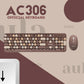 AULA AC306 WIRELESS KEYBOARD WITH RETRO KEYS ,MIX BROWN