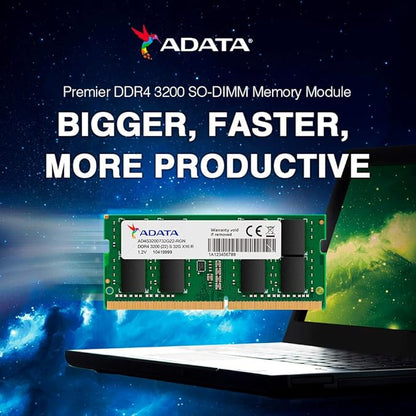 ADATA PREMIER 32GB (1X32GB) 3200 MHZ CL22 SO-DIMM LAPTOP RAM (AD4S320032G22-SGN)