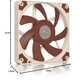 NOCTUA NF-A12X15 PWM CHROMAX.BLACK.SWAP, PREMIUM QUIET SLIM FAN, 4-PIN (120X15MM, BLACK)