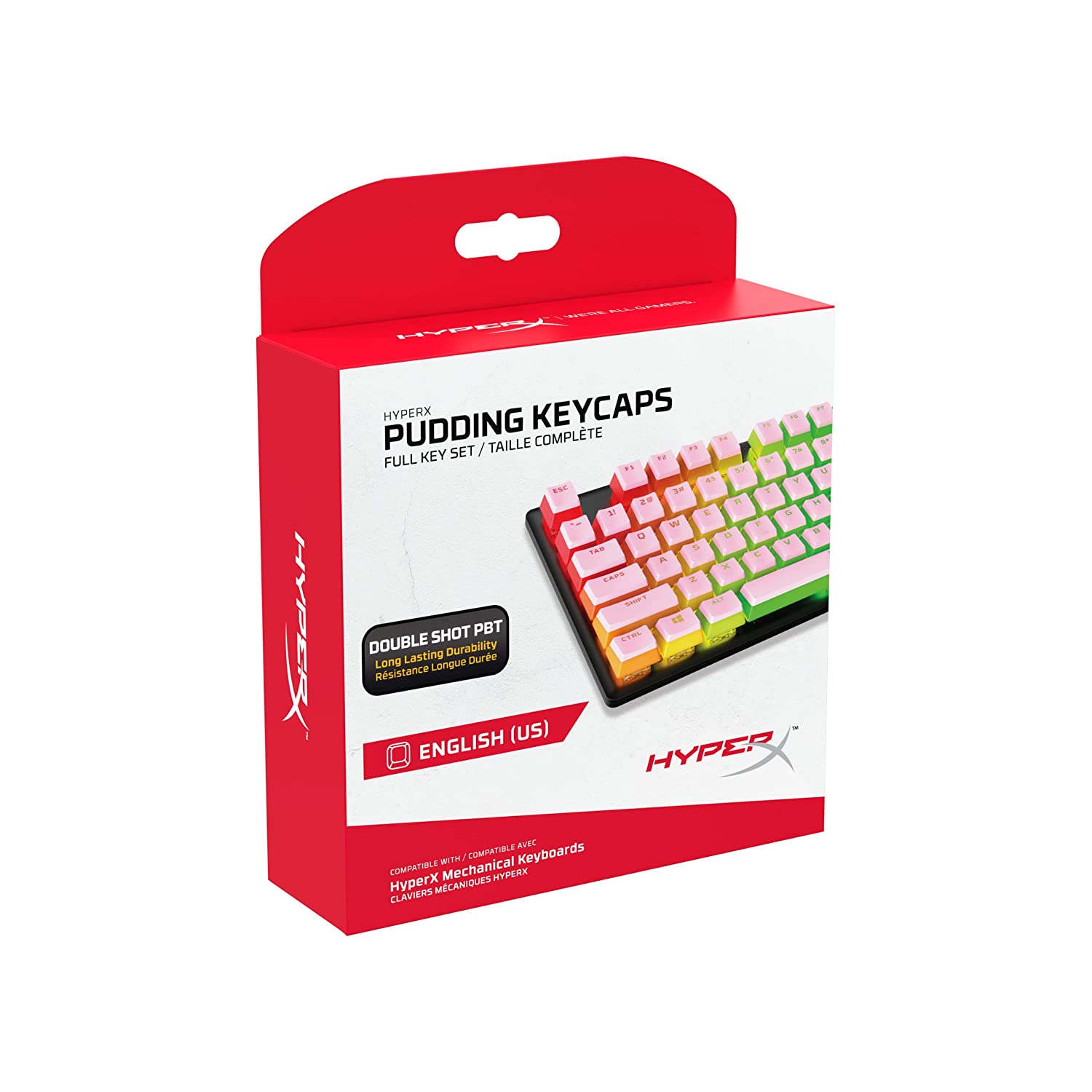 HYPERX Pudding Keycaps Double Shot PBT (Pink)