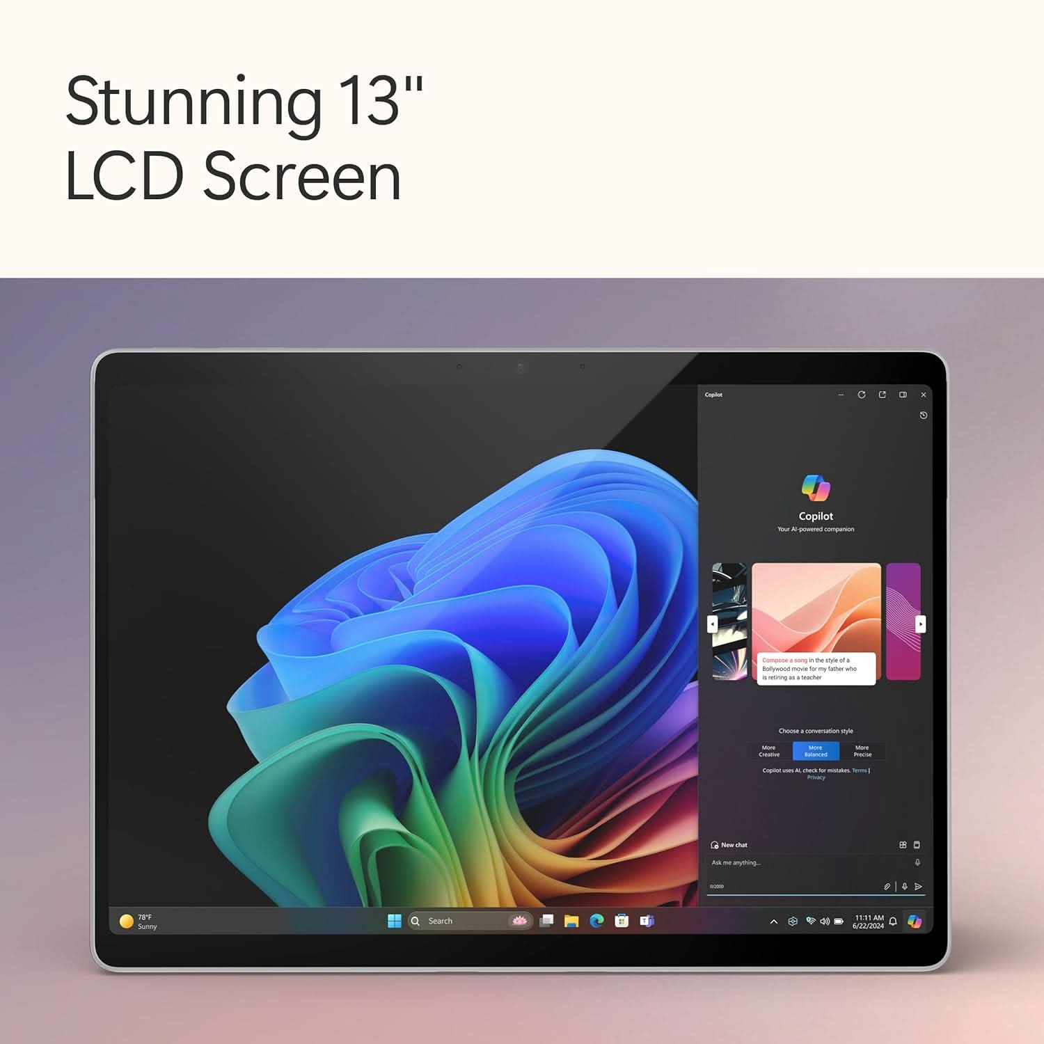 MICROSOFT NEW SURFACE PRO (11TH EDITION) - WINDOWS 11 HOME COPILOT + PC - 13" LCD PIXELSENSE TOUCHSCREEN - QUALCOMM SNAPDRAGON X PLUS (10 CORE,WI-FI) - 16GB RAM - 256GB SSD - PLATINUM - ZHX-00014