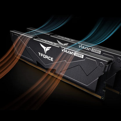 TEAMGROUP T-FORCE VULCAN 8GB (8GBX1) DDR5 5200MHZ DESKTOP RAM (BLACK)