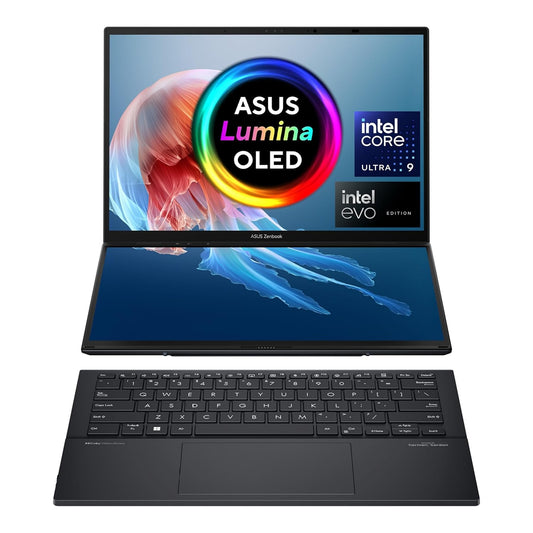 ASUS ZENBOOK DUO OLED (2024), 14" (35.56CM) FHD OLED TOUCH DISPLAY, INTEL CORE ULTRA 9 185H, BUILT -IN AI, DUAL SCREEN LAPTOP (32GB/2TB SSD/INTEL ARC GRAPHICS/WIN11/GRAY/1.65 KG), UX8406MA-QL971WS