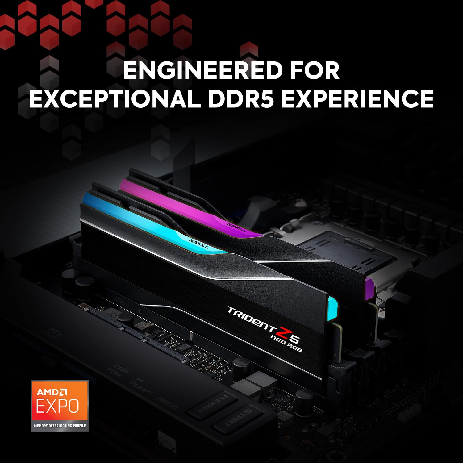GSKILL TRIDENT Z5 NEO RGB SERIES (AMD EXPO) DDR5 RAM 64GB (2X 32GB) BLACK (F5-6000J2836G32GX2-TZ5NR)