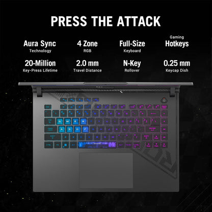 ASUS ROG STRIX G16 13TH GEN,INTEL CORE I9-13980HX GAMING LAPTOP(NVIDIA RTX 4060-8GB/140W TGP/16GB/1TB/QHD+/16"/240HZ/WINDOWS 11/M365 BASIC (1YEAR)*/OFFICE HOME 2024/ECLIPSE GRAY/2.50 KG)G614JV-N4242WS