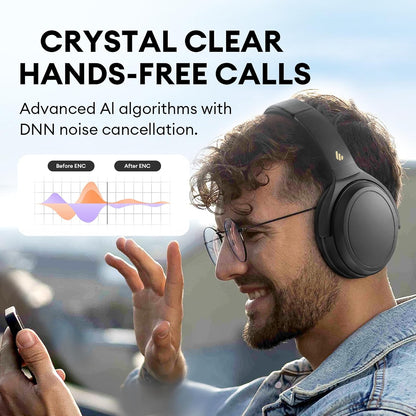 EDIFIER WH700NB WIRELESS NOISE CANCELLATION OVER-EAR HEADPHONES - BLACK