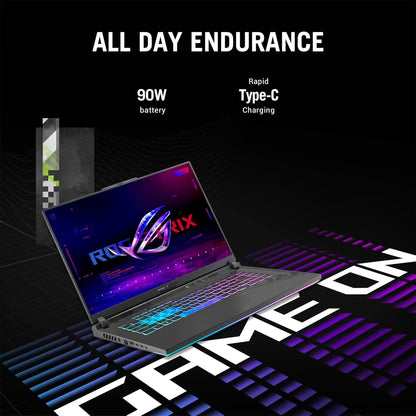ASUS ROG STRIX G16 13TH GEN, INTEL CORE I9-13980HX GAMING LAPTOP(NVIDIA RTX 4060-8GB/140W TGP/16GB RAM/1TB SSD/QHD+/16 INCH/240HZ/RGB KB/90WHR/WINDOWS 11/OFFICE 2021/ECLIPSE GRAY/2.50 KG) G614JV-N4141WS