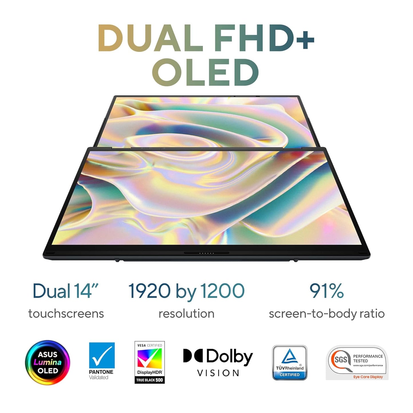 ASUS ZENBOOK DUO OLED (2024), 14" (35.56CM) FHD OLED TOUCH DISPLAY, INTEL CORE ULTRA 9 185H, BUILT -IN AI, DUAL SCREEN LAPTOP (32GB/2TB SSD/INTEL ARC GRAPHICS/WIN11/GRAY/1.65 KG), UX8406MA-QL971WS