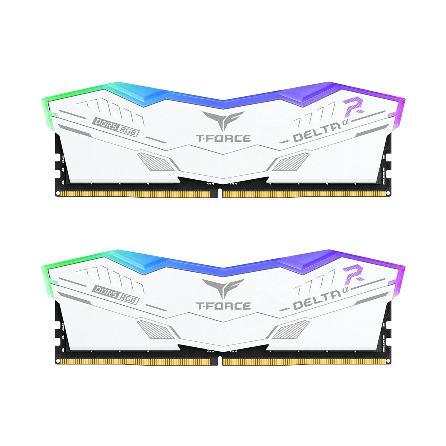 TEAMGROUP T-FORCE DELTA RGB 32GB (32GBX1) DDR5 6000MHZ DESKTOP RAM (WHITE)