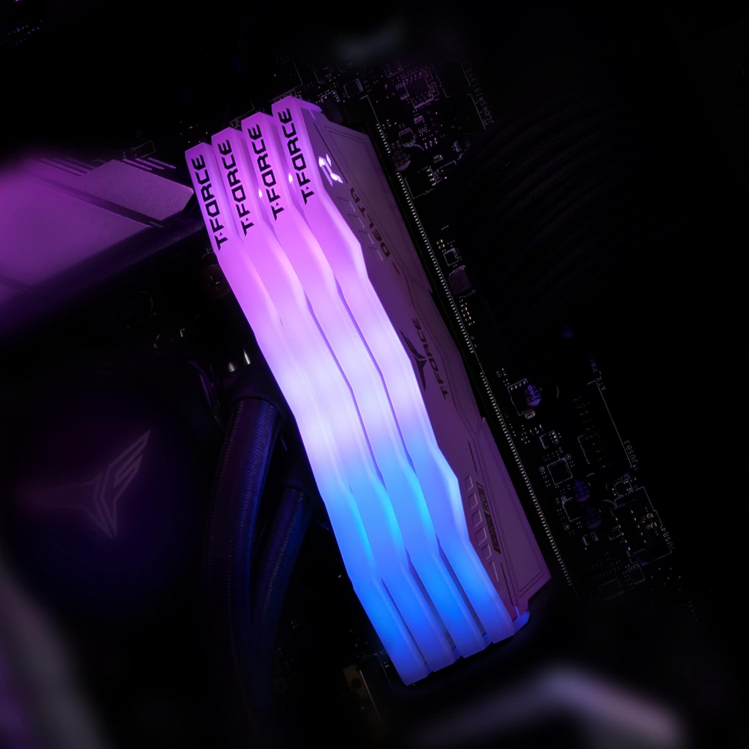 TEAMGROUP T-FORCE DELTA RGB 32GB (16GBX2) DDR5 7200MHZ DESKTOP RAM (WHITE)