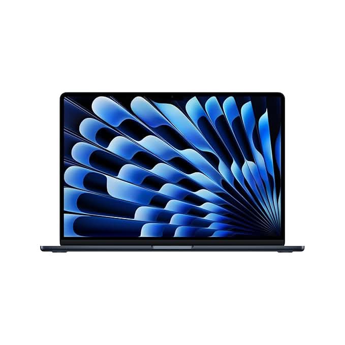 Apple 15-inch MacBook Air M5 chip with 10 core CPU and 10 core GPU, 16GB, 512GB SSD - Midnight