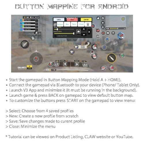 CLAW Shoot Wireless Bluetooth Mobile Gamepad Controller (With Mobile Holder)