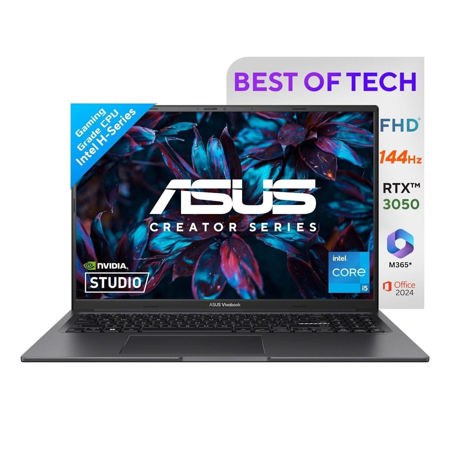 ASUS VIVOBOOK 16X K3605VC-RP412WS [CI5-13420H/16GB/512GB SSD/WIN11 HOME+MSO/16.0"/4GB-RTX3050 GRAPHICS/1 YEAR(S)/BLACK]