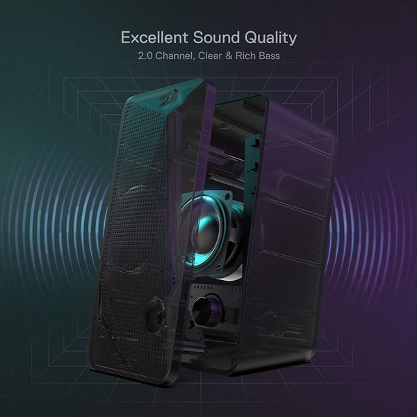 Redragon GS510 Waltz 3 Watt 2.0 Channel USB Speaker (Black)