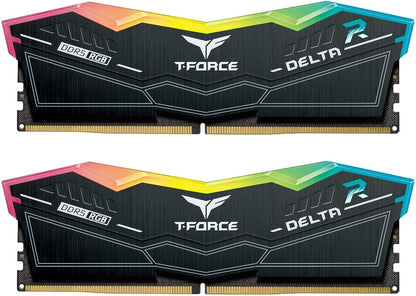 TEAMGROUP T-FORCE DELTA RGB 64GB (32GBX2) DDR5 5200MHZ DESKTOP RAM (BLACK)