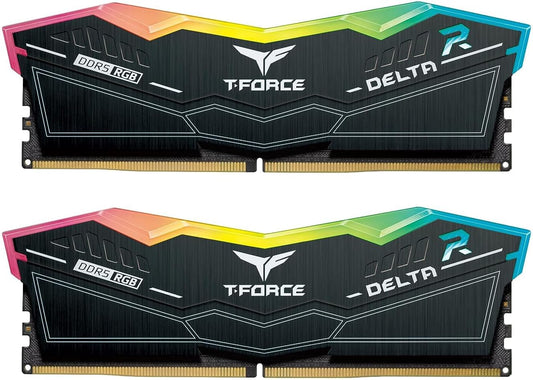 TEAMGROUP T-FORCE DELTA RGB 64GB (32GBX2) DDR5 5200MHZ DESKTOP RAM (BLACK)