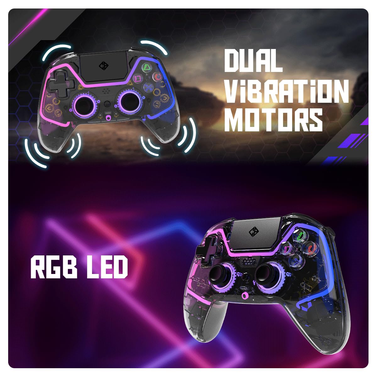 COSMIC BYTE QUANTUM (TRANSPARENT BLACK) GAMEPAD