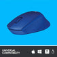 LOGITECH M331 Silent Plus Wireless Ergonomic Gaming Mouse ( 910-004915 ) ( 1000DPI / 3 Macro Button ) ( Blue )