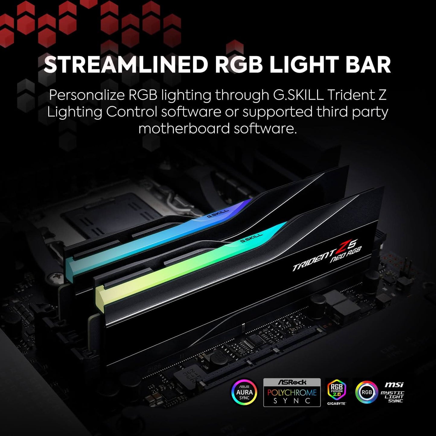 GSKILL TRIDENT Z5 NEO RGB AMD EXPO 32GB (2 * 16GB) DDR5 6000 MHZ CL36RAM - F5-6000J3636F16GX2-TZ5NR