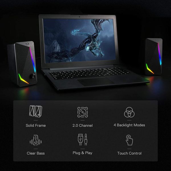 Redragon GS510 Waltz 3 Watt 2.0 Channel USB Speaker (Black)