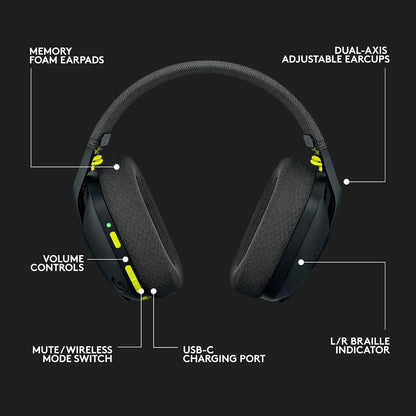 LOGITECH G435 ULTRA-LIGHT WIRELESS BLUETOOTH GAMING HEADPHONES