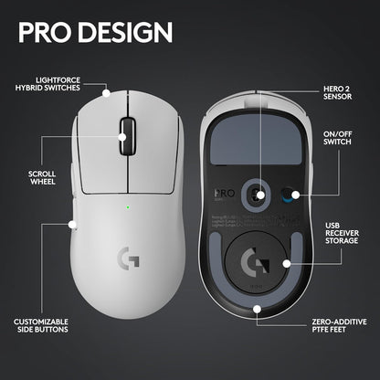 LOGITECH G PRO X SUPERLIGHT 2 MOUSE (WHITE)