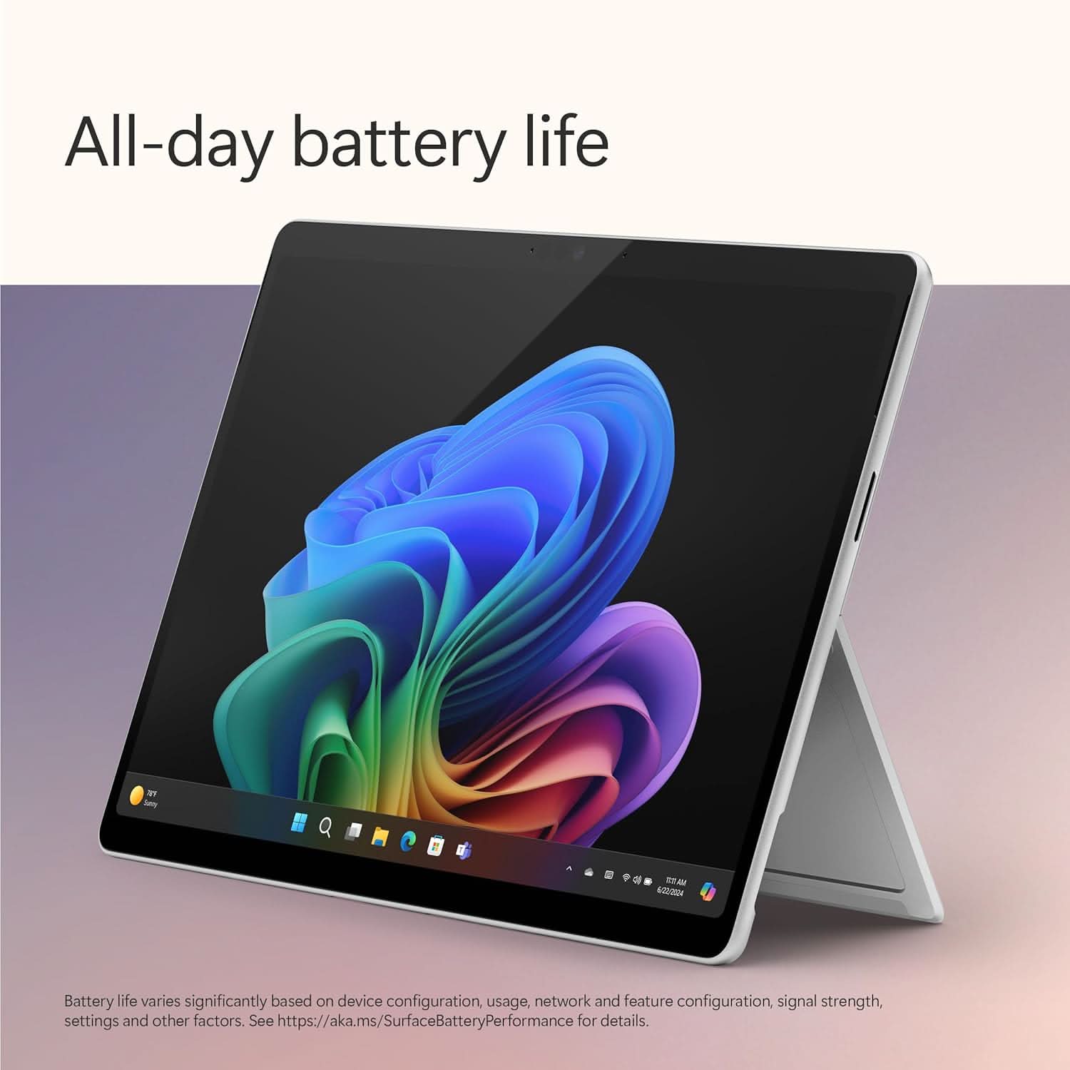 MICROSOFT NEW SURFACE PRO (11TH EDITION) - WINDOWS 11 HOME COPILOT + PC - 13 OLED PIXELSENSE TOUCHSCREEN - QUALCOMM SNAPDRAGON X ELITE (12 CORE) - 32GB RAM - 1TB SSD - PLATINUM - ZID-00014
