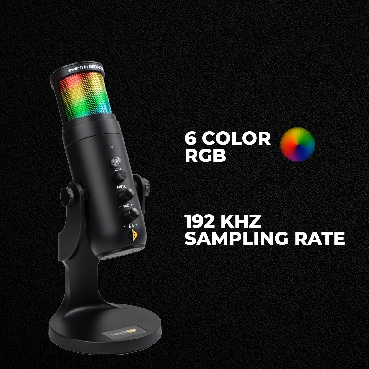 COSMIC BYTE DEIMOS RGB USB MICROPHONE CARDIOID TYPE WITH TABLETOP STAN ...