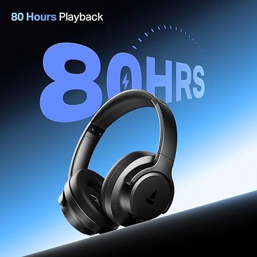 Boat Rockerz 512 ANC Bluetooth Wireless Headphone with Mic (Cosmic Black)
