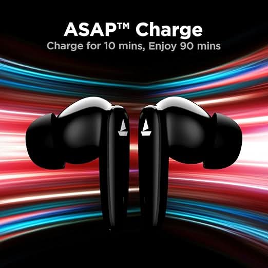 Boat Airdopes 183 in-Ear True Wireless Bluetooth v5.2 Earbuds (Space Black)