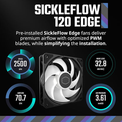 COOLER MASTER ML360 ATMOS 360MM ARGB AIO LIQUID COOLER BLACK