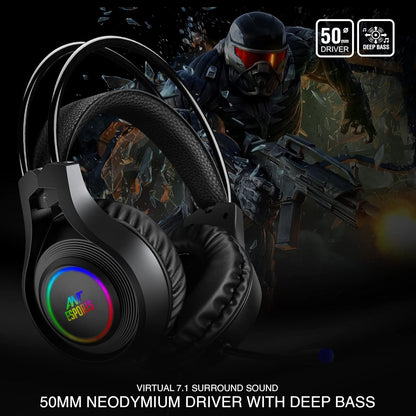 ANT ESPORTS H570 USB 7.1 SURROUND SOUND WIRED GAMING HEADSET- BLACK