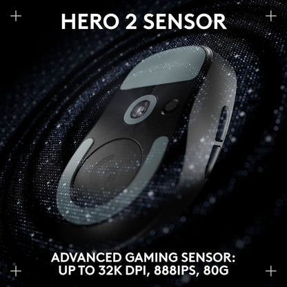 LOGITECH G PRO X SUPERLIGHT 2 DEX LIGHTSPEED WIRELESS GAMING MOUSE- BLACK