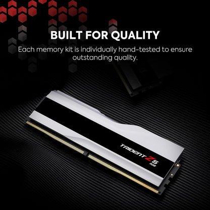 GSKILL MEMORY F5-6000J3040G32GX2-TZ5RW - 64GB (32GBX2) 6000MHZ TRIDENT Z5 DDR5 RGB WHITE CL30