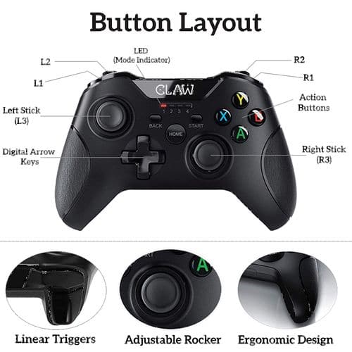 CLAW Shoot Wireless Gamepad Controller for PC (2.4Ghz + USB)