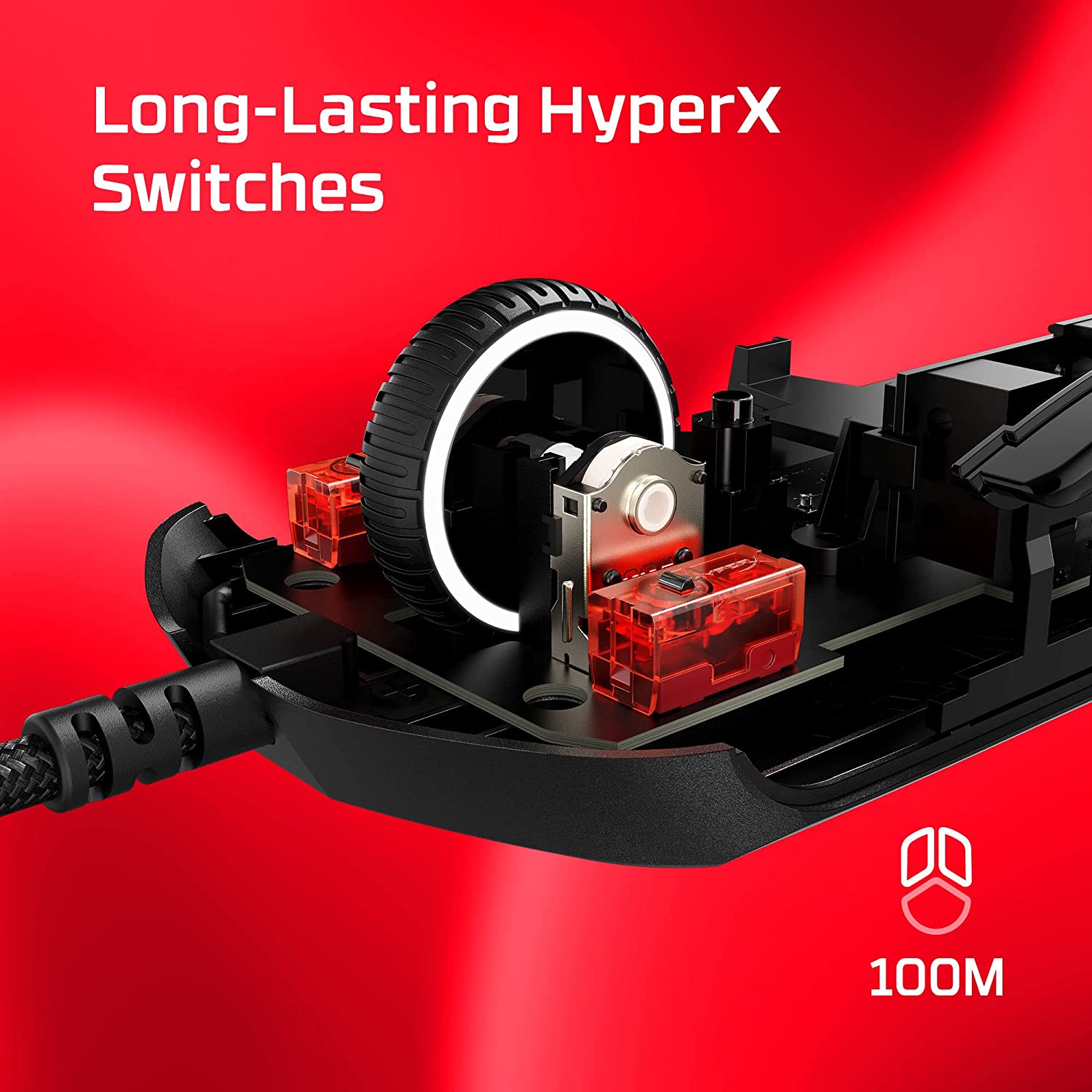 HYPERX Pulsefire Haste 2 Wired Ambidextrous Gaming Mouse ( 6N0B0AA ) ( 26000DPI / 6 Macro Buttons ) ( Black )