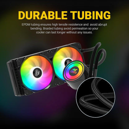 ANT ESPORTS ICE-240 ARGB 240MM AIO LIQUID COOLER BLACK