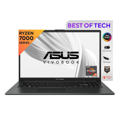 ASUS VIVOBOOK GO AMD RYZEN 5 7520U /16GB LPDDR5 / 512GB PCIE 3.0 SSD / 15.6-INCH / FHD (1920 X 1080) OLED 16:9 /MIXED BLACK /BACKLIT KB / WIN 11 HOME / MS OFFICE LAPTOP E1504FAB-LK549WS